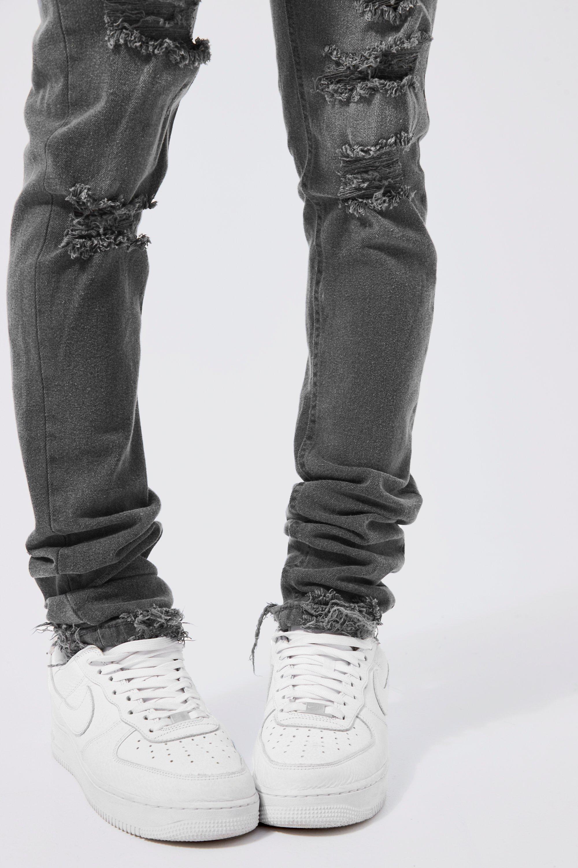 Jeans skinny clearance uomo strappati